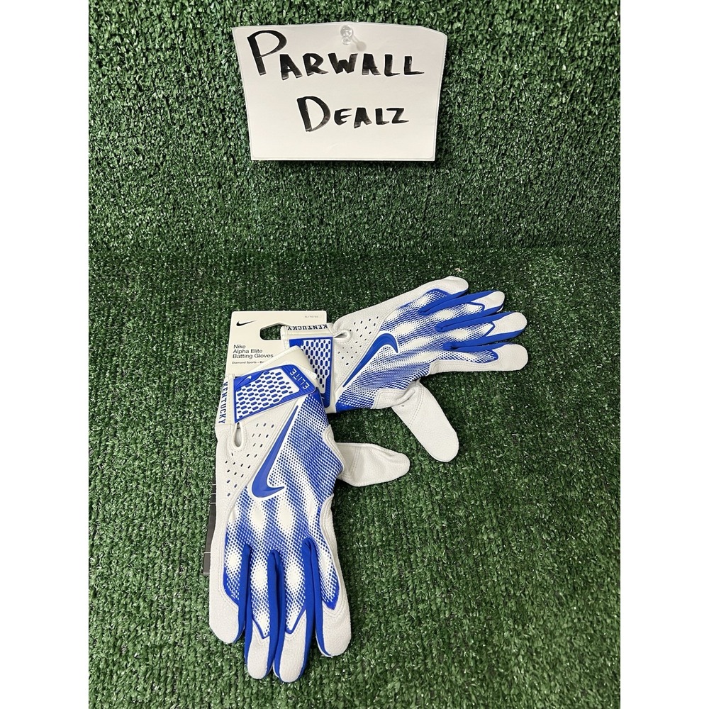 Nike Alpha Elite Kentucky Wildcat Baseball Batting Gloves Size XL FB4170-188